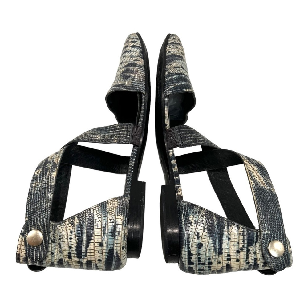 Alexander Wang Snakeskin Point Toe Strappy Snap Back Flats Women’s 38 - Picture 9 of 13